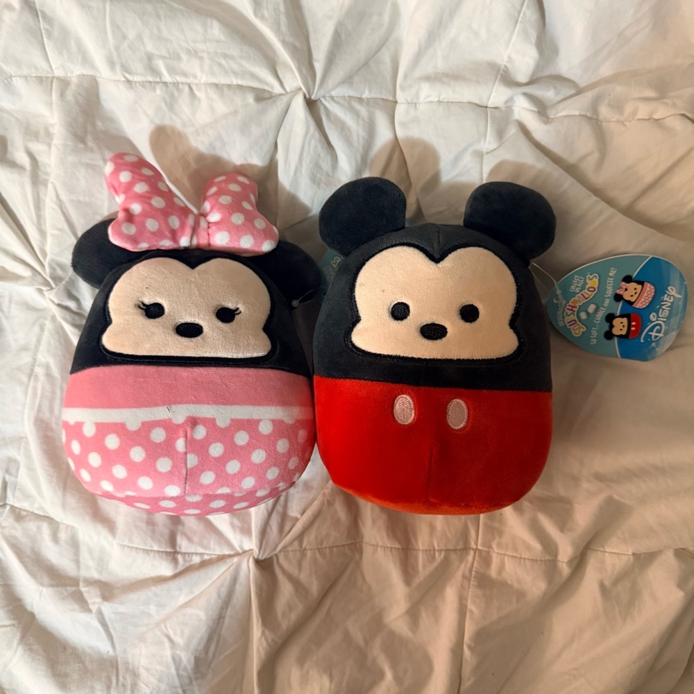 Disney Mickey and Minnie Plush Squishmellow Bundle